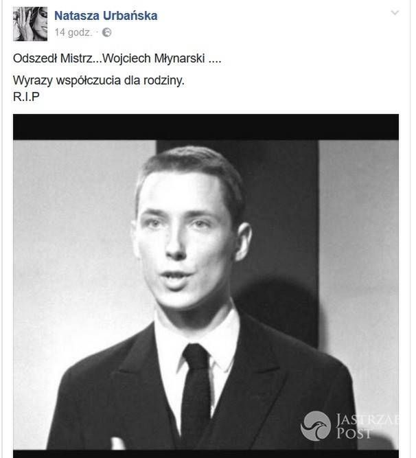 Natasza Urbańska żegna Wojciecha Młynarskiego