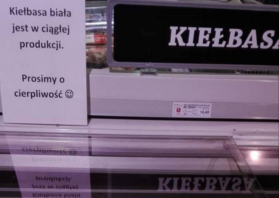 Kiełbasiane niedobory. Sklep prosi o cierpliwość