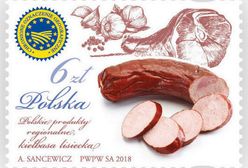 Znaczek pocztowy z kiełbasą. Poczta Polska chwali się nową emisją