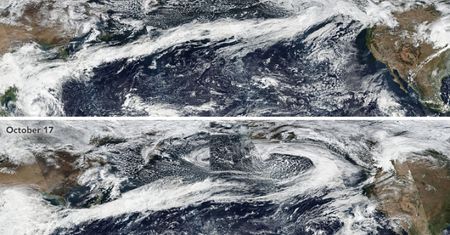 Rzeka atmosferyczna nad Pacyfikiem. Tak długiej jeszcze nie widziano