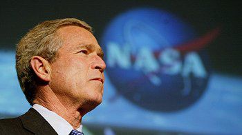 Bush w siedzibie amerykańskiej agencji kosmicznej NASA