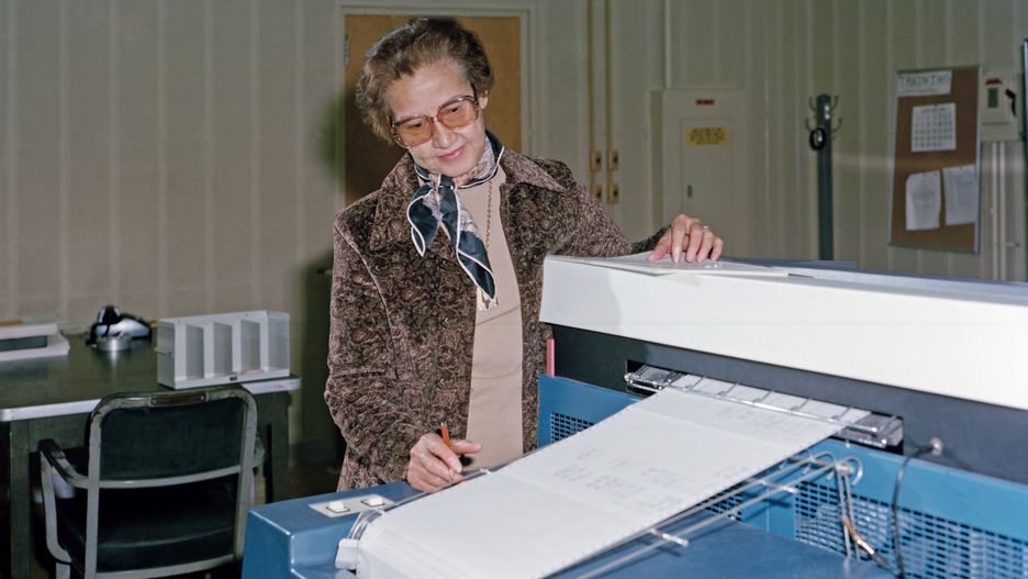 Katherine Johnson podczas pracy w NASA, 1980 r.