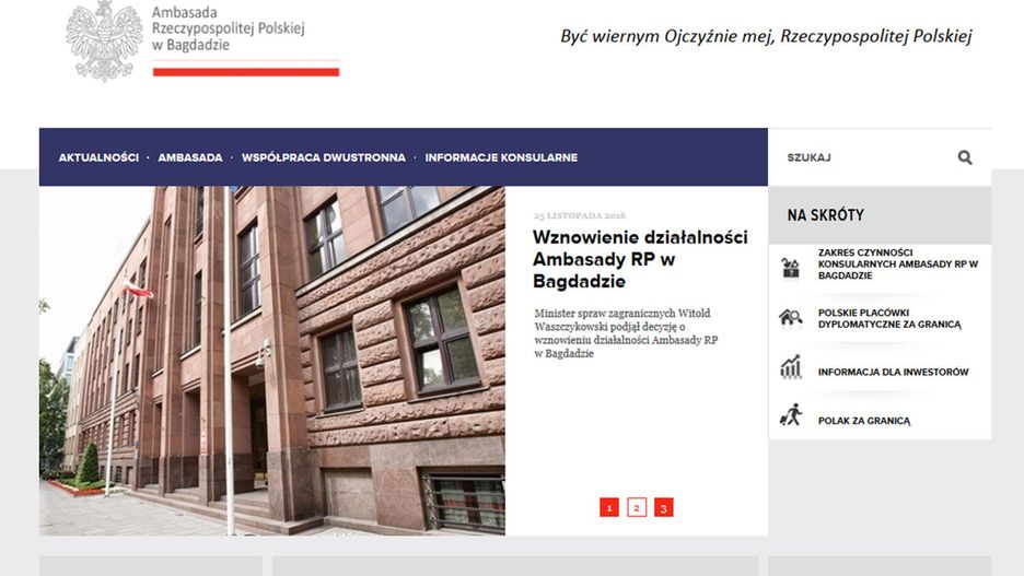  "Nieautoryzowany adres" mógł być umieszczony na stronie ambasady od 2014 r.