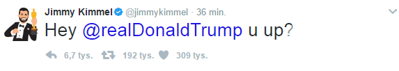 Jimmy Kimmel żartuje z Donalda Trumpa na Oscarach 2017