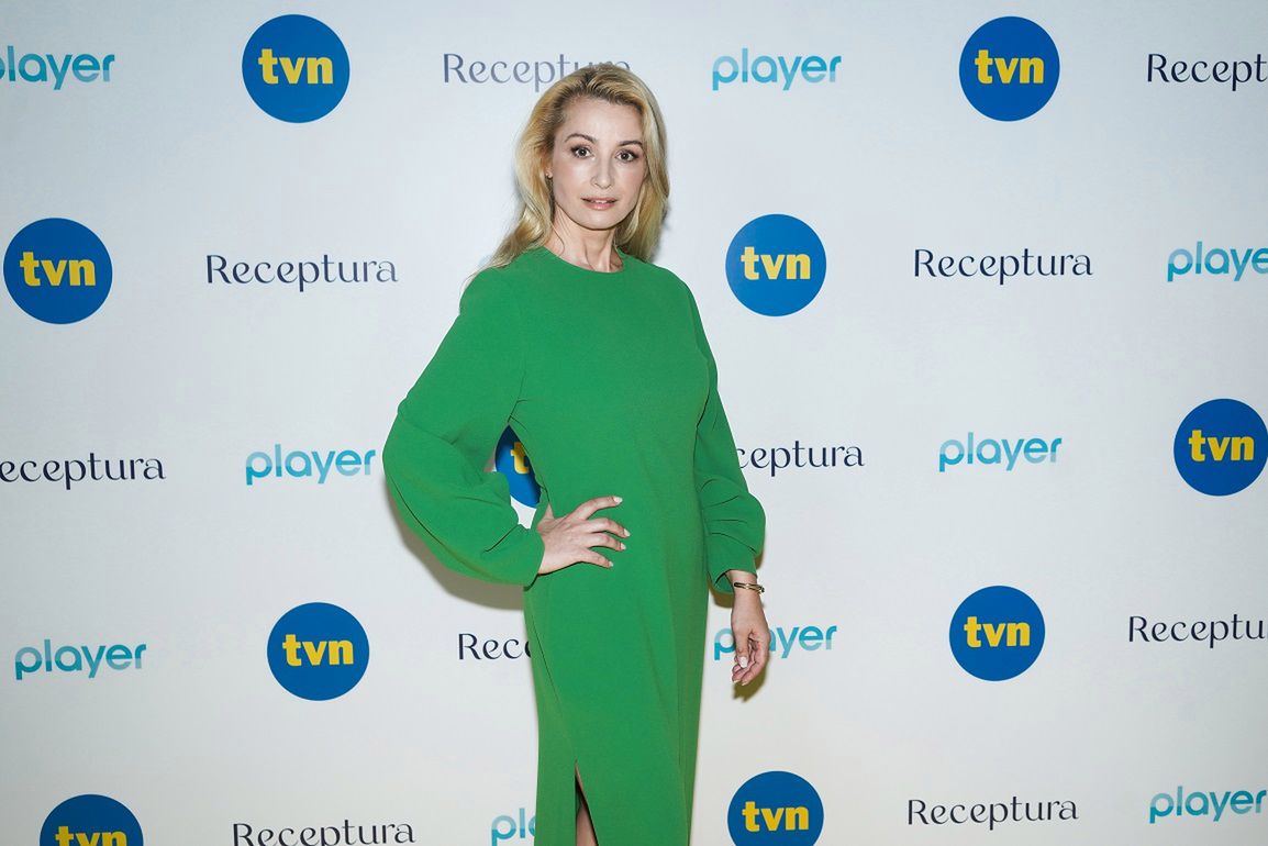 Joanna Brodzik na planie serialu Receptura
