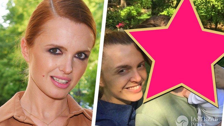 Kasia Burzyńska z mężem i synem