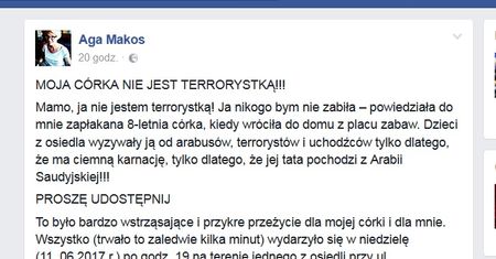 Dzieci wyzywały koleżankę od terrorystów. "Zapytali, ile razy była w kościele"
