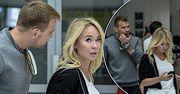 Cannes 2018: Joanna Przetakiewicz i wytatuowany Dawid Woliński z walizkami Louis Vuitton na lotnisku