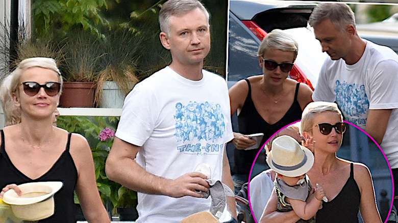 Kasia Zielińska z rodziną na spacerze