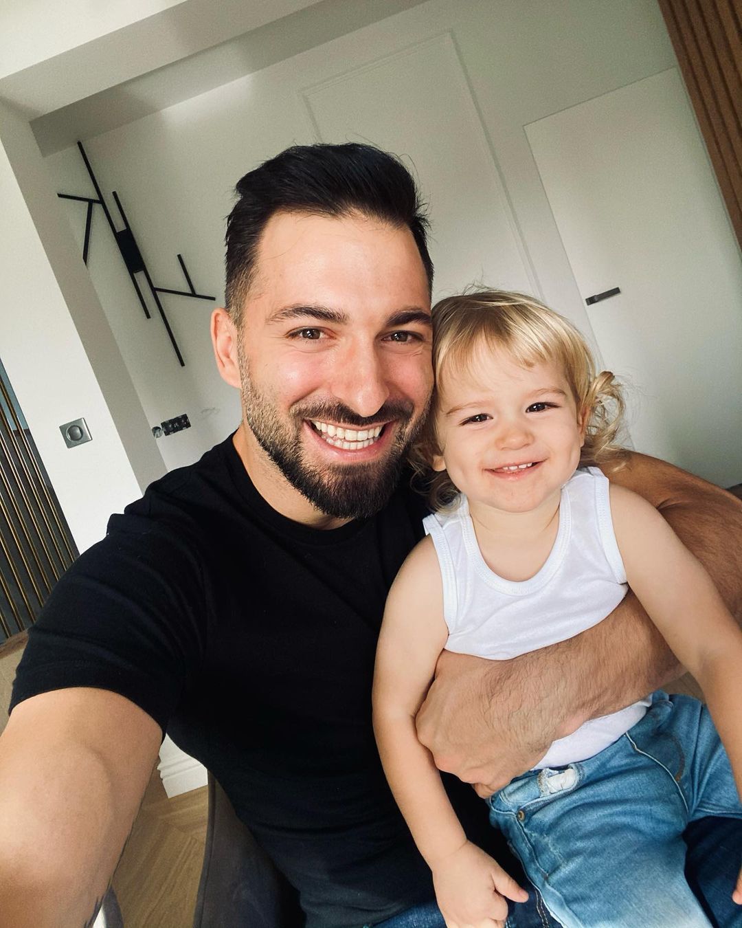 Rafał Maślak z synem