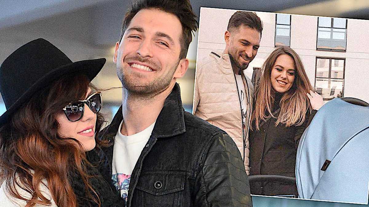 Rafał Maślak i Kamila Nicpoń z synem