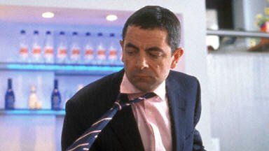Rowan Atkinson na planie feralnego filmy "Johnny English"