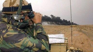 Linia frontu w pobliżu Basry (fot. AFP)