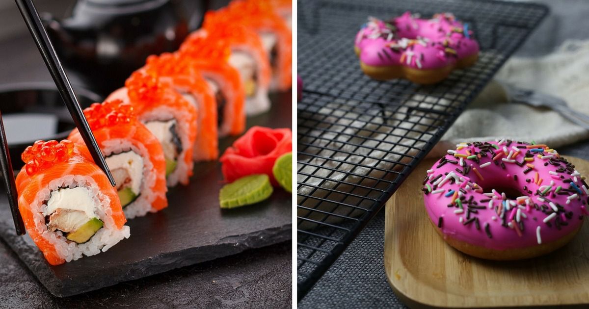Czy pączki i sushi mogą mieć ze sobą coś wspólnego? Oto 15 dowodów, które z pewnością Cię przekonają
