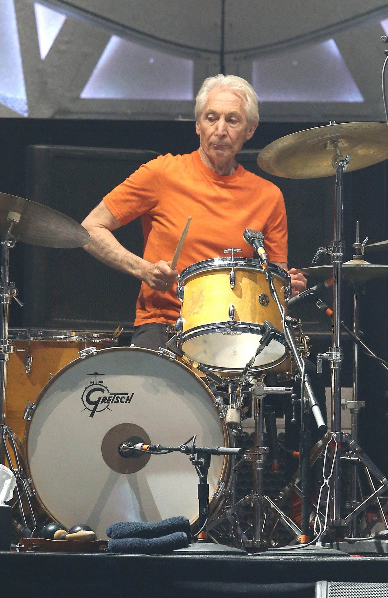 22 October 2016 - Las Vegas, NV -  The Rolling Stones, Charlie Watts.  The Rolling Stones perform at T-Mobile Arena.  
CAP/ADM/MJT
© MJT/ADM/Capital Pictures