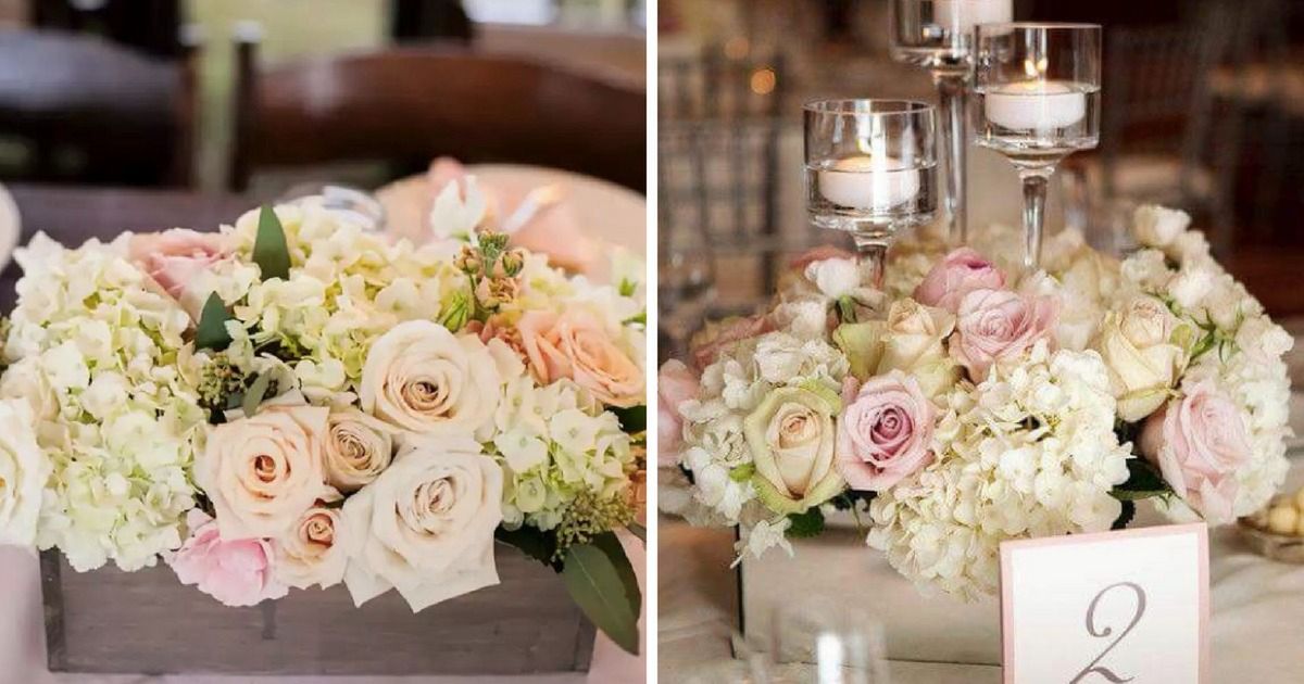 Oto 18 dowodów na to, że kwiaty i drewniana skrzynka mogą stworzyć idealną dekorację na stół
