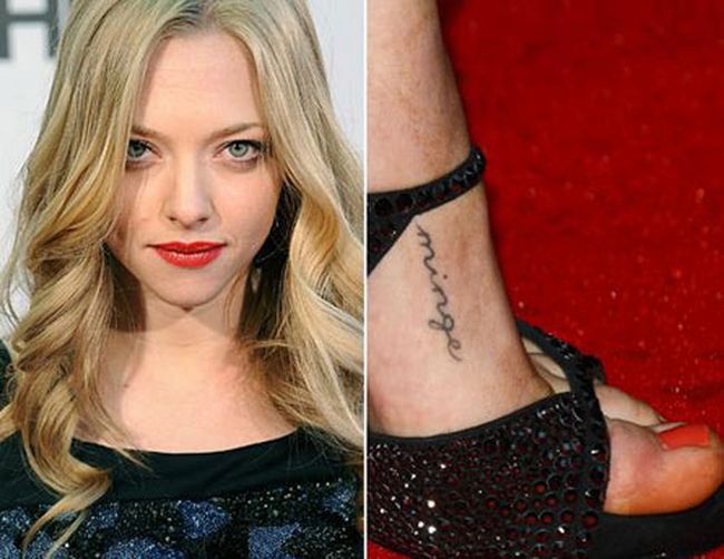 Amanda Seyfried, tatuaż 