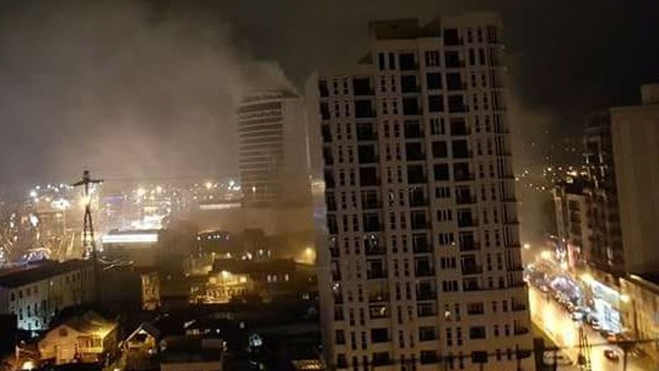 Pożar hotelu w Batumi