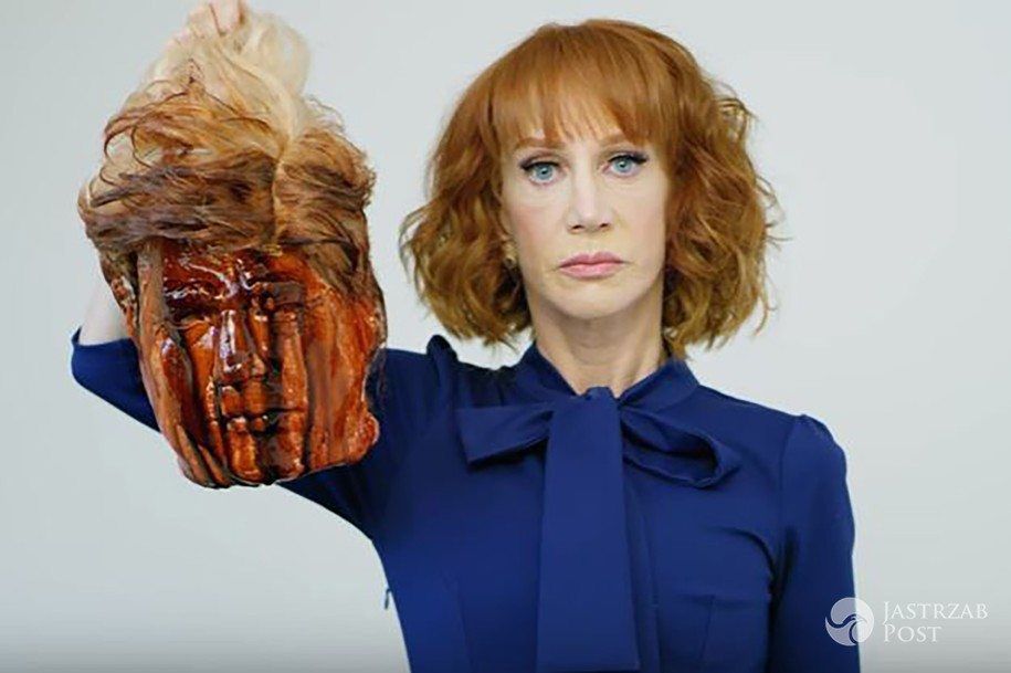 Kathy Griffin pozuje z głową Donalda Trumpa