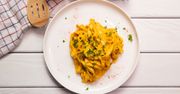 Makaron z sosem z batatów