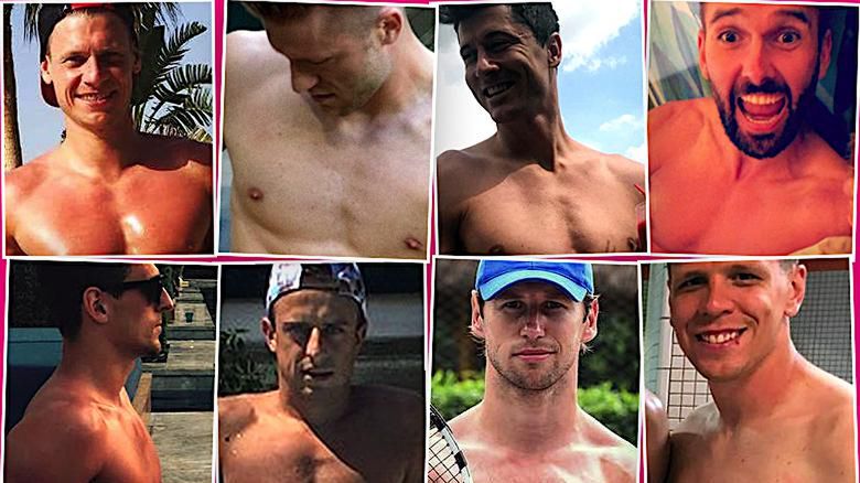 Klaty piłkarzy. Polscy piłkarze bez koszulek. Mundial 2018