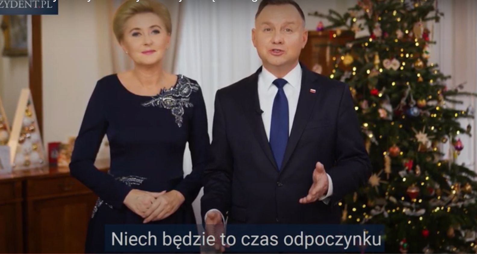 Agata Duda i Andrzej Duda - Boże Narodzenie, 2020 r.