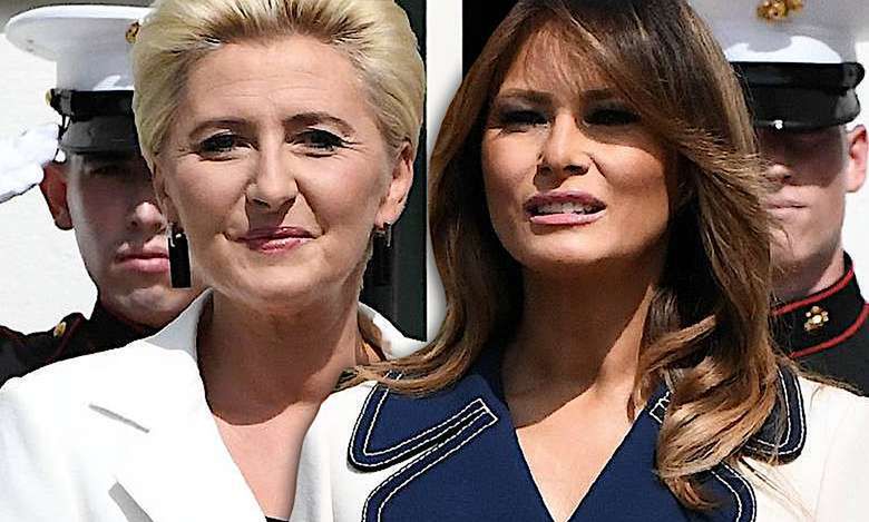 Agata Duda i Melania Trump na spotkaniu w USA