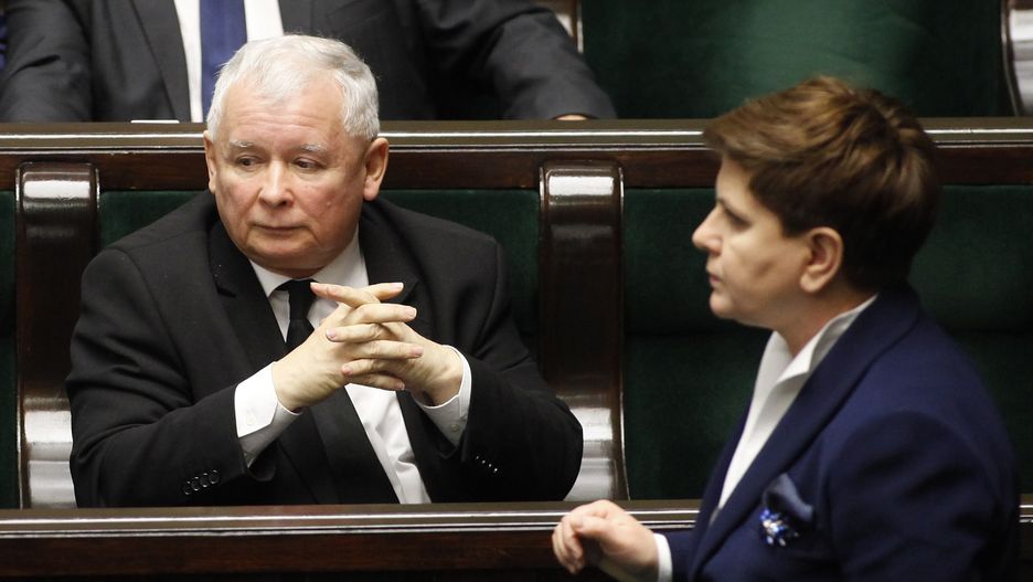 Jarosław Kaczyński i Beata Szydło