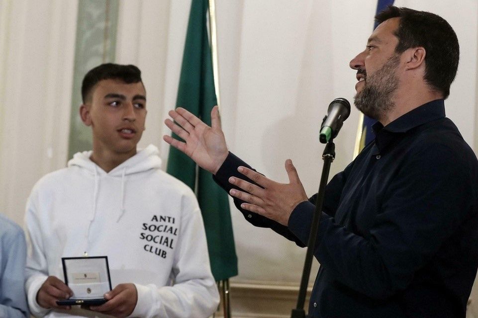 Matteo Salvini i Ramy Shehata