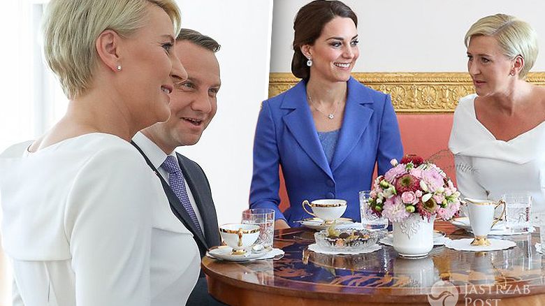 Agata Duda i Andrzej Duda na śniadaniu z Kate i Williamem
