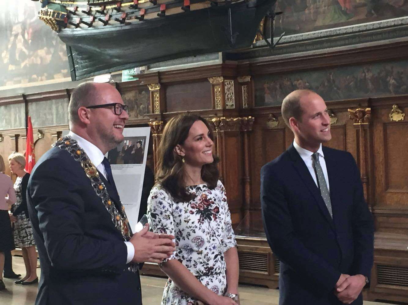 Paweł Adamowicz księżna Kate i ksiażę William. Fot. Facebook