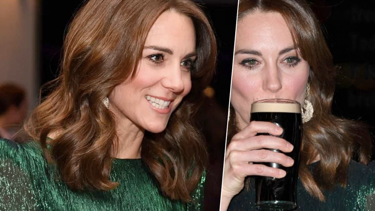 Księżna Kate pije piwo
