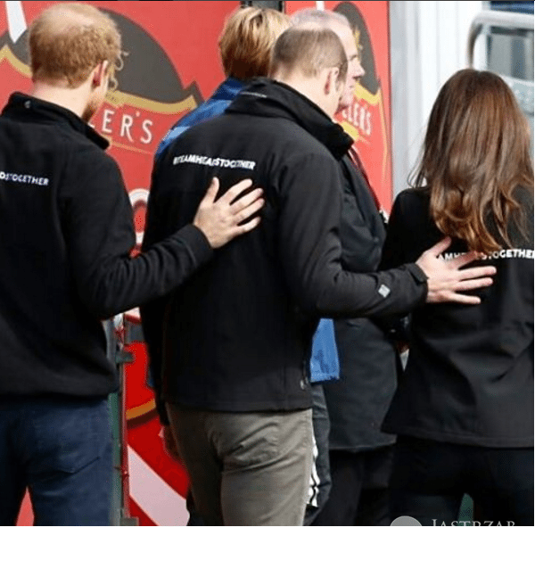William, Kate i Harry podczas maratonu w Londynie