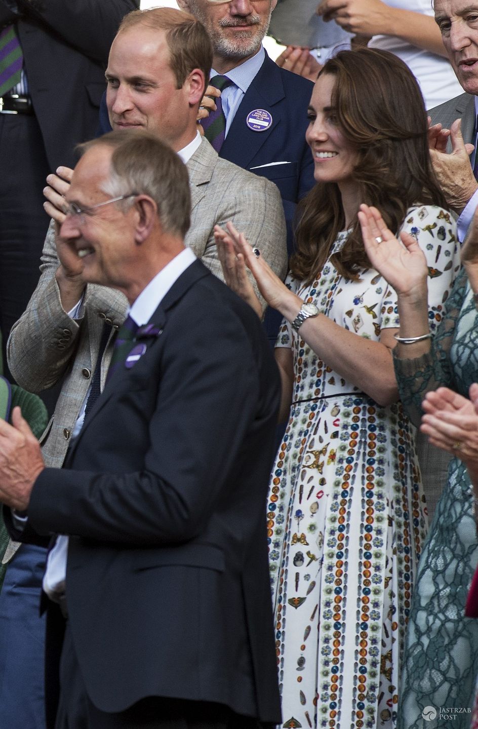 Księżna Kate i książę William w finale Wimbledonu. Oklaskują zwycięzców Wimbledonu w grze mieszanej Heather Watson i Henriego Kontinena (fot. ONS)