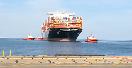 MSC Gülsün w Polsce. Największy kontenerowiec świata wpłynął do Gdańska