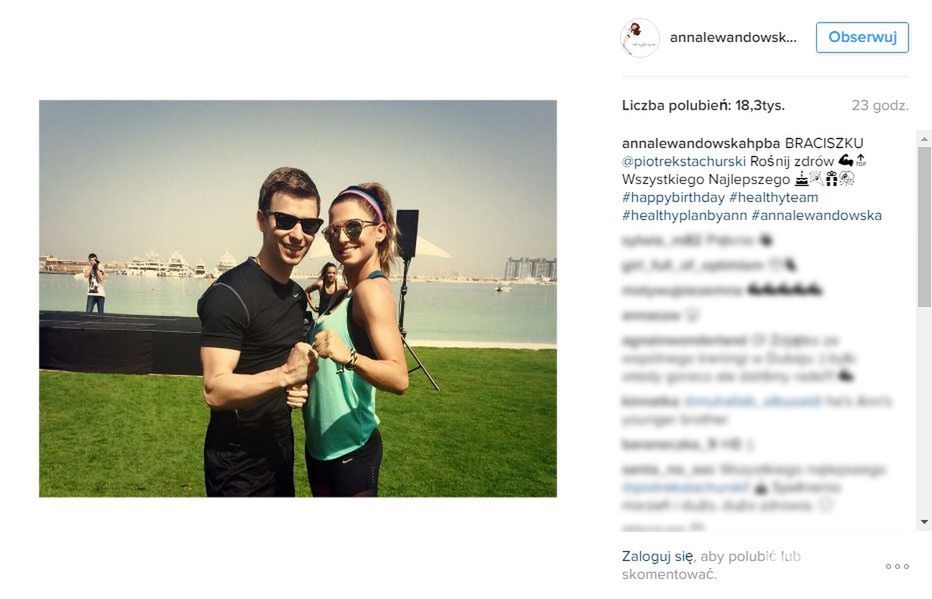 Anna Lewandowska z bratem