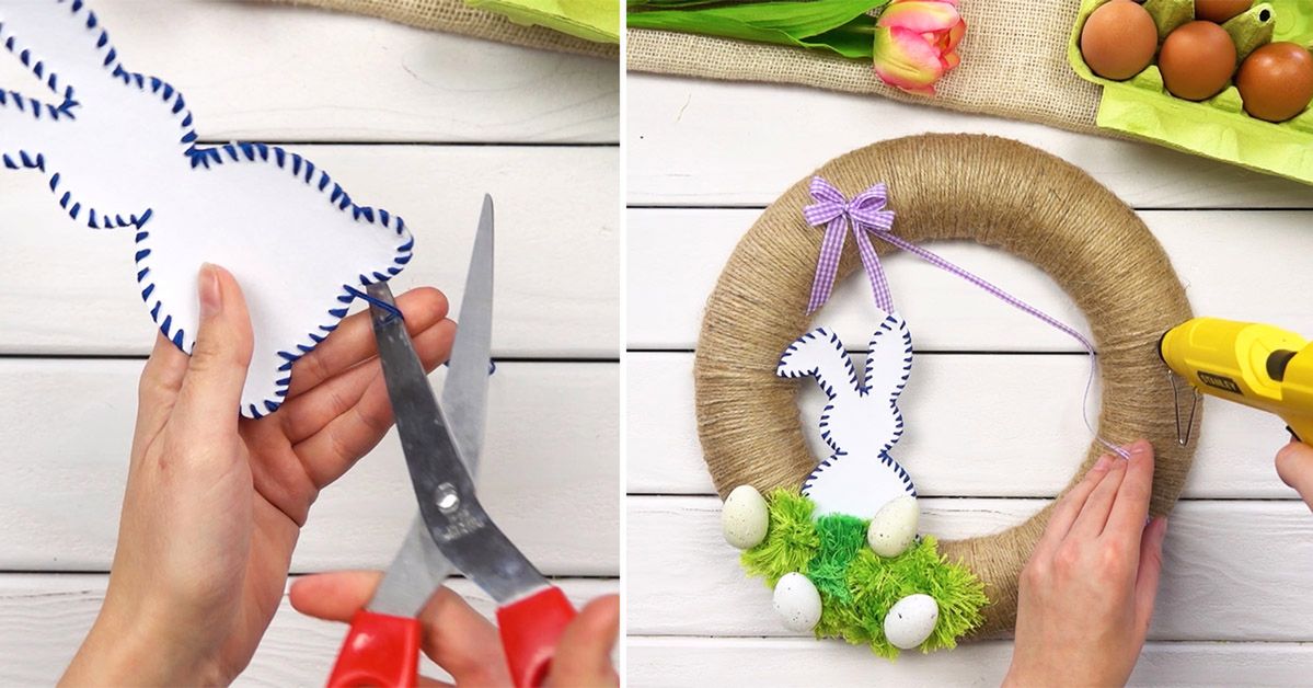Step-By-Step Instructions for an Easy-To-Make DIY Easter Wreath