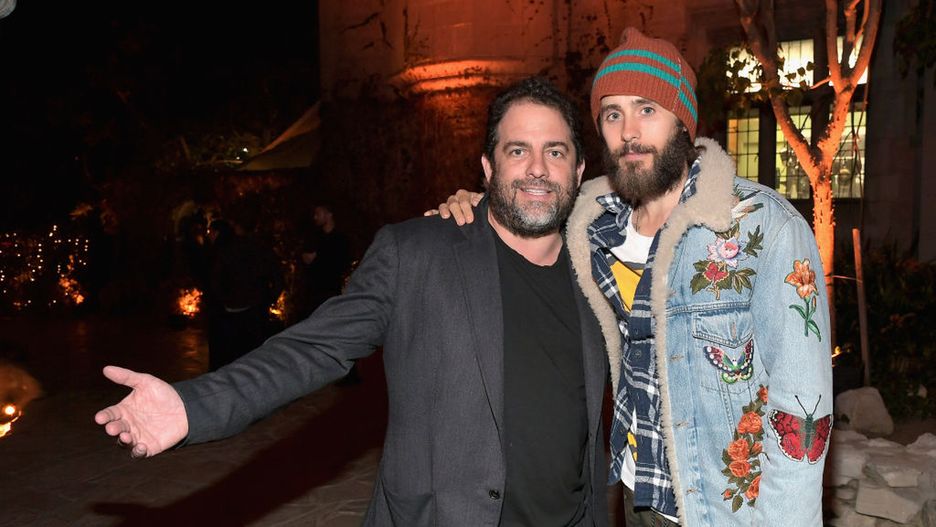 Brett Ratner i Jared Leto, który miał zagrać rolę Hugh Hefnera w biografii twórcy "Playboya"