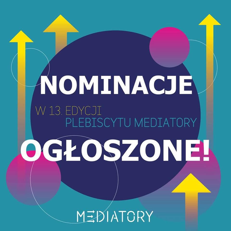 Mediatory 2019. Dziennikarze WP nominowani w 2 kategoriach