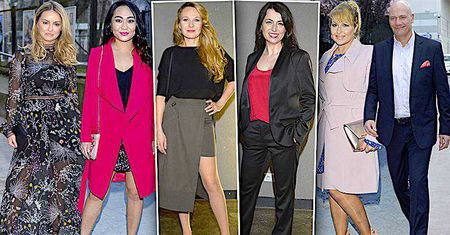 Gwiazdy na premierze spektaklu "Seks w życiu kobiety": Anna Guzik, Katarzyna Skrzynecka, Misheel Jargalsaikhan, Ola Jordan