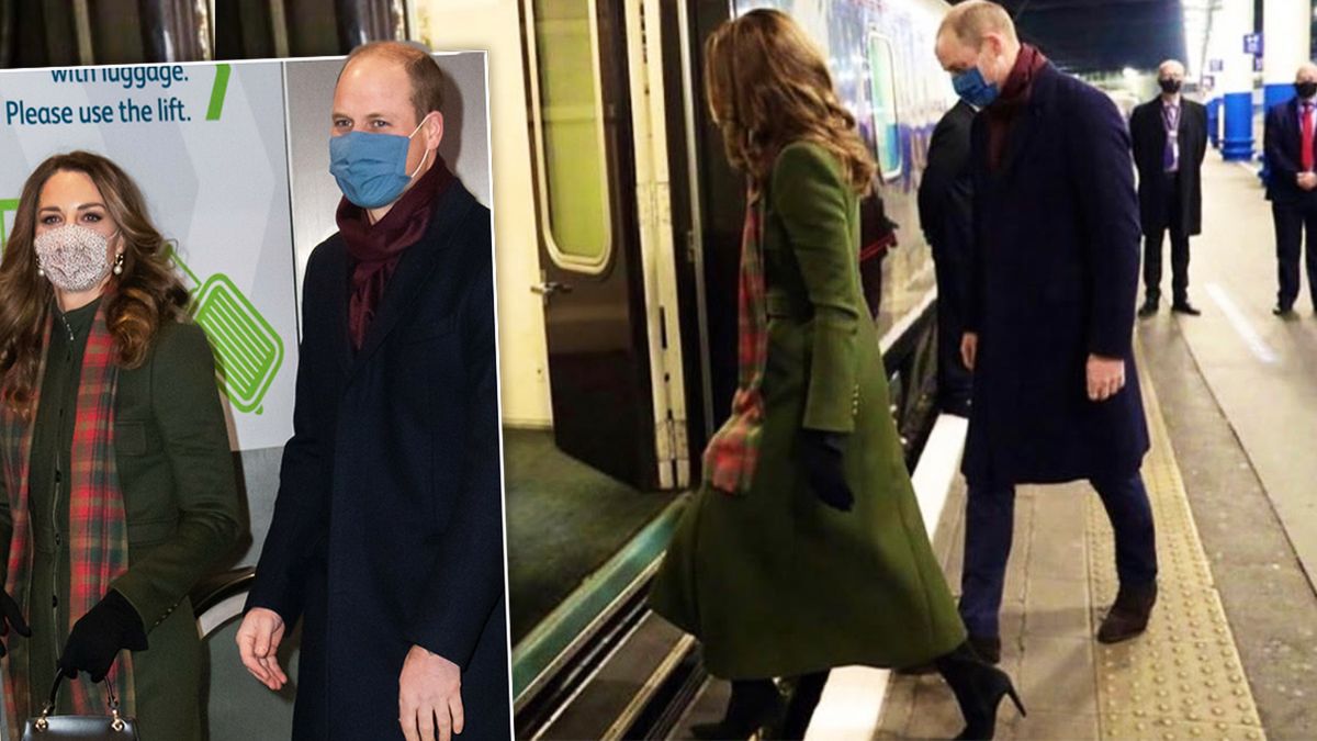 Pandemia szaleje, a Kate i William podróżują pociągiem! Zdjęcia z podróży podbijają internet