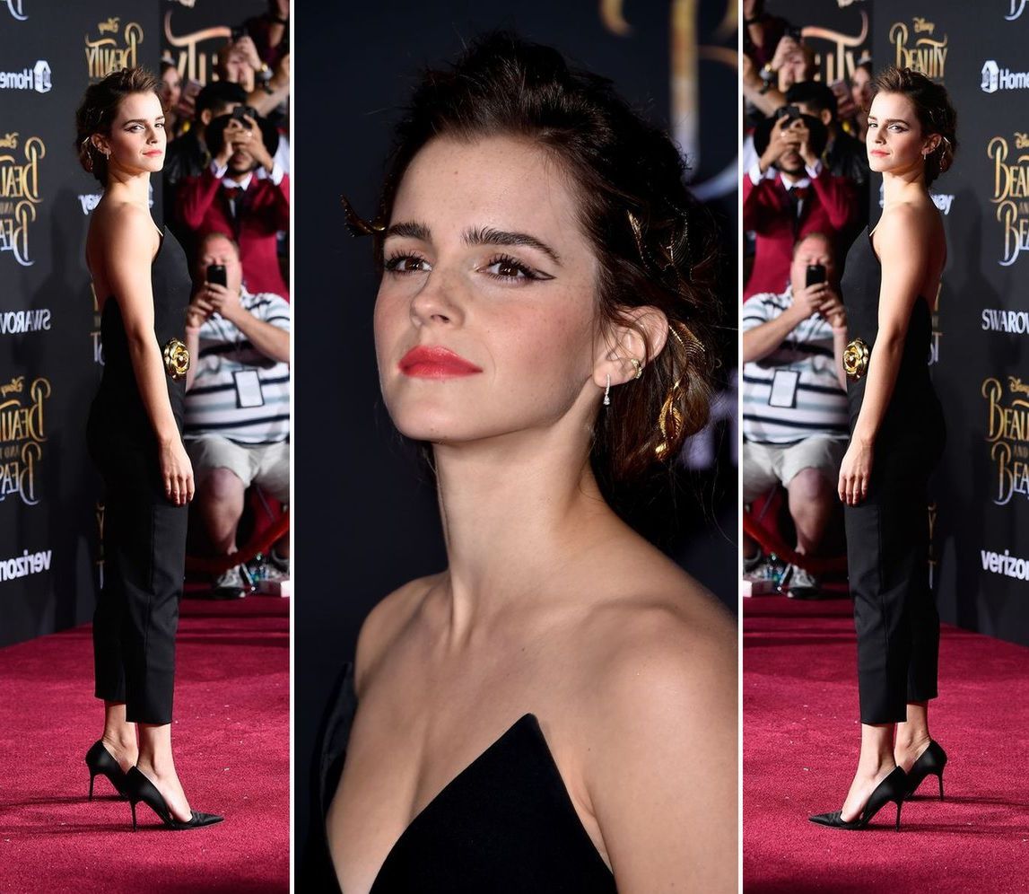 LOOK OF THE DAY: Emma Watson w czarnym kombinezonie