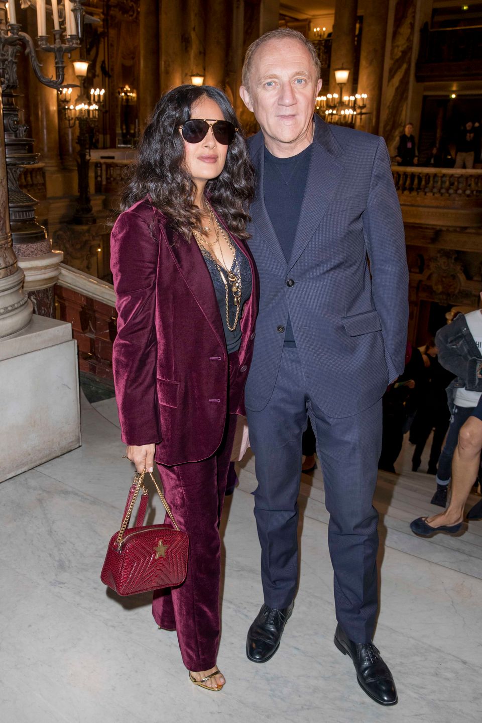 Salma Hayek i Francois-Henri Pinault - odbudowa Notre Dame