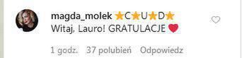 Magda Mołek komentuje narodziny Laury