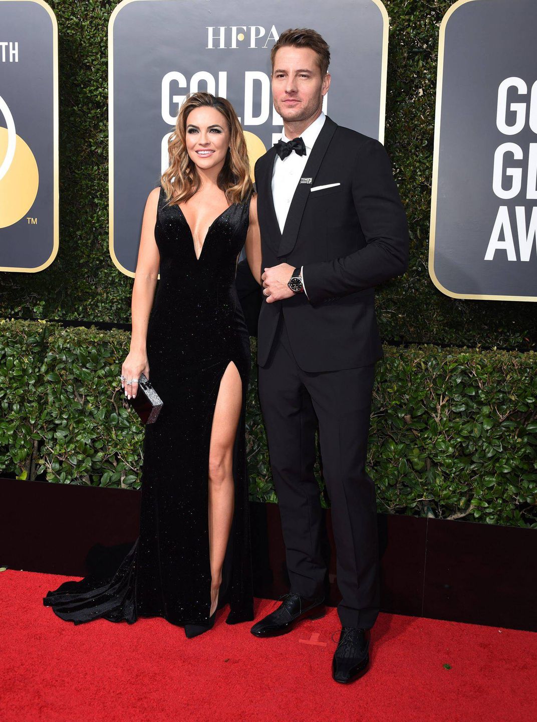 Justin Hartley i Chrishell Stause - Złote Globy 2018