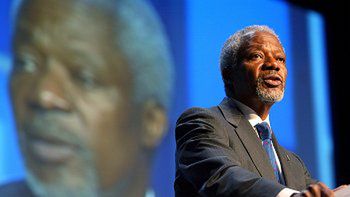 Kofi Annan w Davos