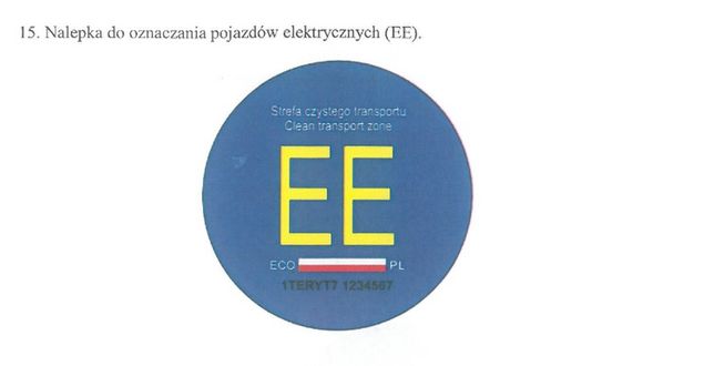 Niebieska nalepka dla elektryków, zielona dla aut na wodór  