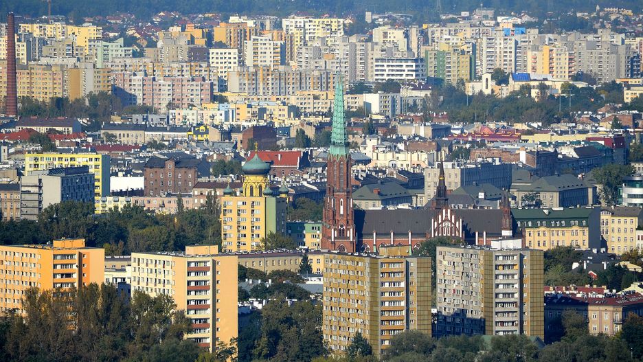 Warszawa - Targówek i Praga-Północ widziane z lotu ptaka