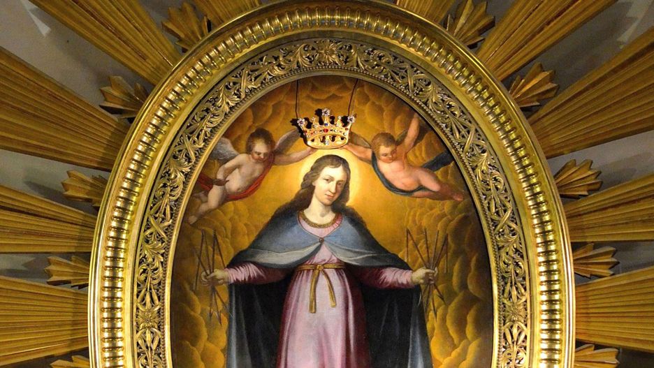 Obraz Matki Bożej Łaskawej znajduje się w kościele Jezuitów w Warszawie