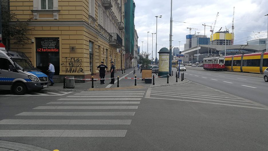 Centrum Warszawy. Tu doszło do postrzelenia.